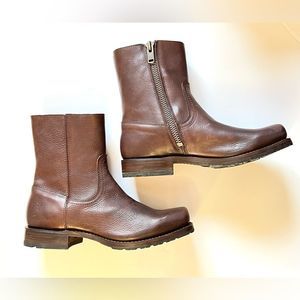 Frye Zip Up Boots in Cognac 9.5 Men’s